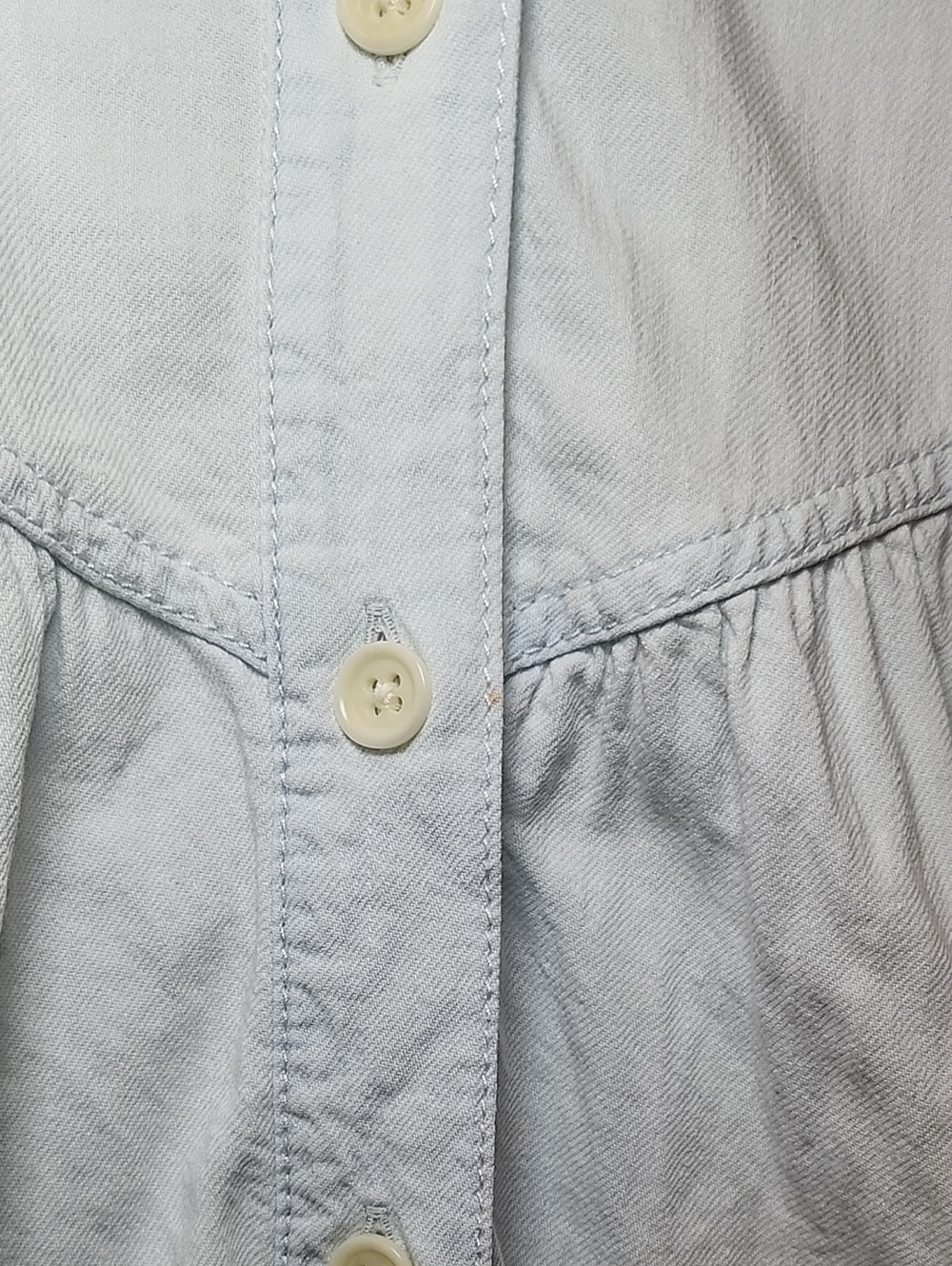 Pact Denim Chambray Shirt Dress 100% Organic Cotton Mini Button Down Size S - Picture 10 of 16